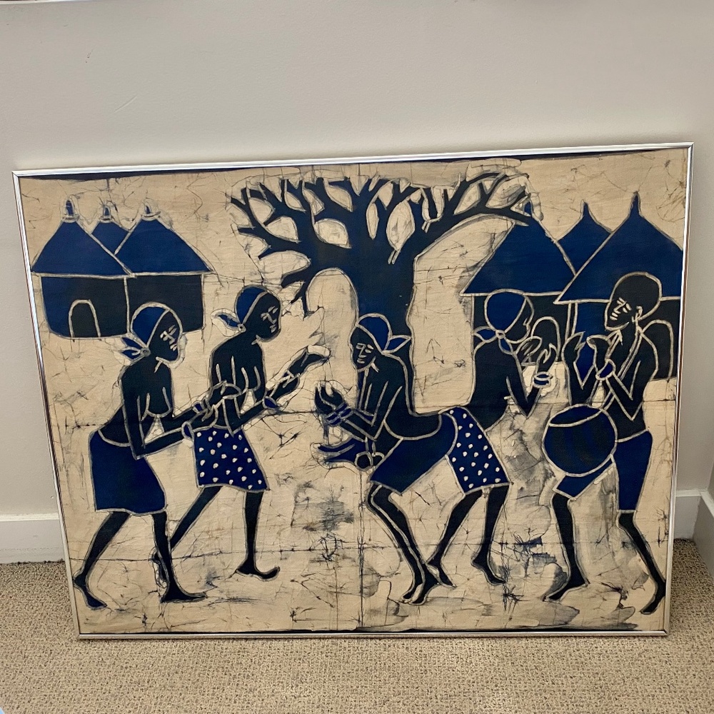 African Batik Wall Art 27" x 34"